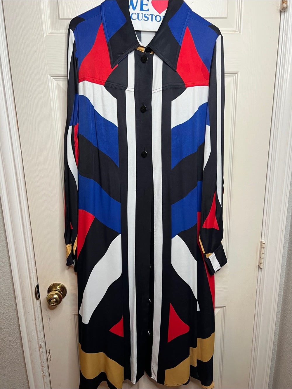 Farm Rio Amanda Stripes Multicolor Chemise Midi Shirt Dress